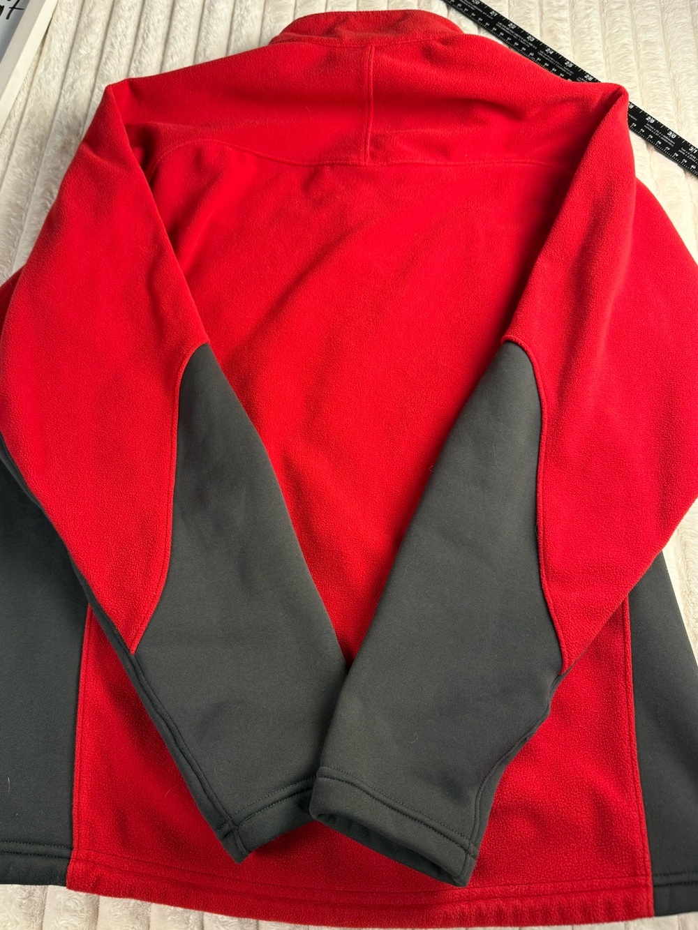 REI Winter Ridge Nordic Men's Red and Black Fleece Jacket Gorpcore Size Large - Picture 8 of 10